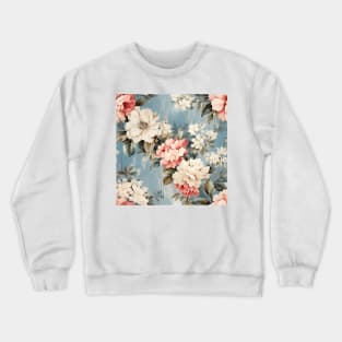 Shabby Chic Flowers Pattern 22 Crewneck Sweatshirt